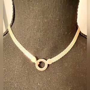 Talisa Sterling Silver Chainmail Necklace Circle of Names Goth Grunge Emo Punk